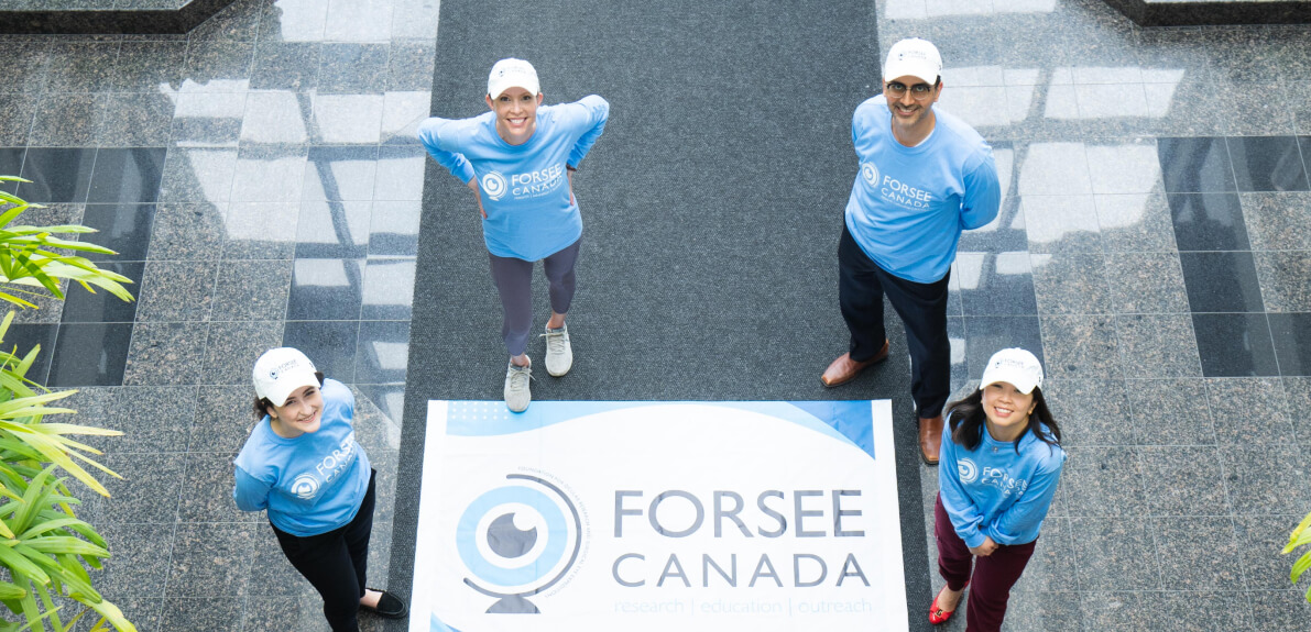 The FORSEE Canada team working together to advance eye care access